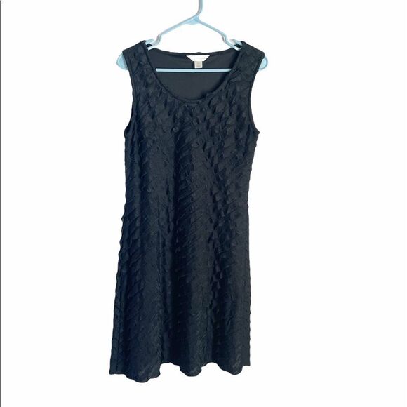 Christopher & Banks Black Layered Ruffle Dress M - Picture 1 of 8